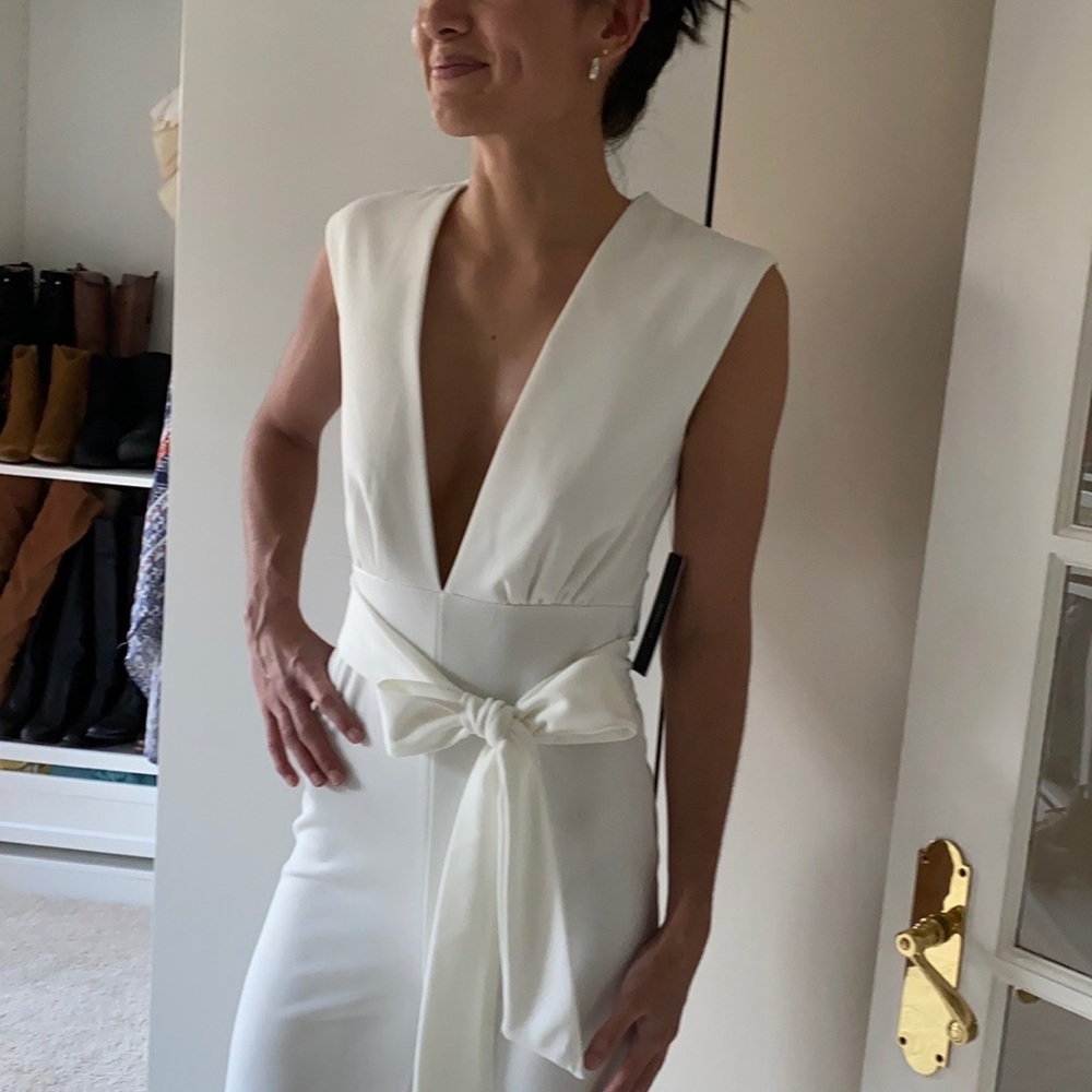 Lulus white jumpsuit size S